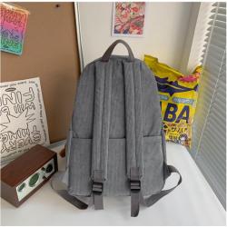 New Designer Trendy Custom Fashion Retro Simple Style Corduroy Backpack Solid Color Bookbags Student Schoolbag