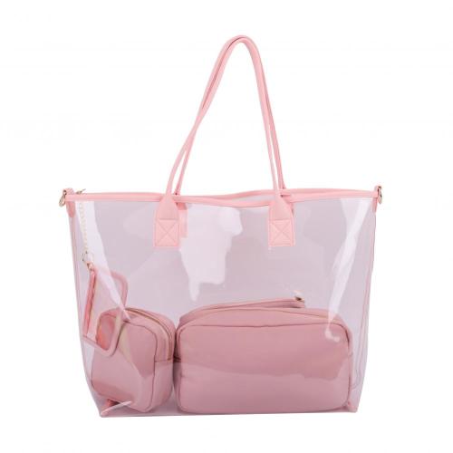 keymay 90%&80%&70% clear High quality Custom outdoor Children clear pvc shoulder bag with pvc cosmetic