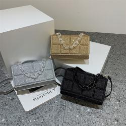 2023 New Pu Solid Women Fashion Handbags Pearlescent Wholesale Women Handbags Acrylic Chain Designer Shoulder Bags For Women