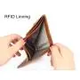 Custom Crazy Horse Genuine Leather Men'S Rfid Blocking Anti-Theft Protection Card Holder Wallet Purses