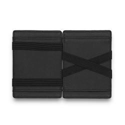 Custom men rfid blocking pu leather magic wallet front pocket magic wallet with zipper coin pocket