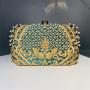 Custom sac tendance 2024 New Handmade Beaded Banquet Bag Crossbody Chain Clutch Retro Embroidery Evening Handbag For Ladies