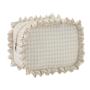 Women Designer Wholesale Custom Logo Weekly Ideas Spring Portable Gingham Cosmetic Pouch Toiletry Bag Ruffle Cosmetic Bag