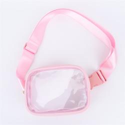 Custom Waterproof  Small  Clear PVC Crossbody Belt Kids Waist Bags Custom Messenger Bag Fanny Packs For Women