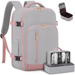 LOVEVOOK Carry on Travel Backpack Flight Approved Waterproof Travel Bag with 3 Packing Cube Luggage Weekender Overnight Backpack