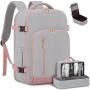 LOVEVOOK Carry on Travel Backpack Flight Approved Waterproof Travel Bag with 3 Packing Cube Luggage Weekender Overnight Backpack