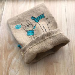 Natural Jute Burlap Drawstring Bag Burlap Grain Coffee Beans Corn Packaging Bag