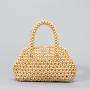 Custom design Wholesale Wooden beads Tote Bags handmade Women Beaded Sling Bag Casual Beach round Seed Beaded Handbag 2024