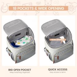 Wholesale Waterproof Portable Changing Pad baby diaper bags Travel unisex adult Stylish diaper Backpacks custom logo nappy bags