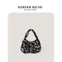 2024 Polyester Sequins Backpack Hardness Moderate Handbags Four Seasons Versatile Hand Shoulder Bag