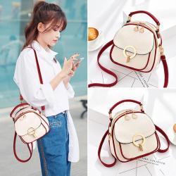 ZR697 New Women Bag Backpack Fashion Good Girl PU Leather Waterproof Schoolbag Female Flip Cover Versatile Travel Crossbody Bag