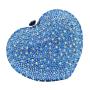 custom 2024 latest Luxury blue green heart-shaped Crystal Evening Clutch Bags Bridal Diamond Wedding Party Minaudiere Purse
