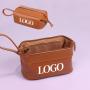 personalised custom logo luxury pu portable toiletry pouch travel cosmetic bags puffy make up cloud makeup bag for girls