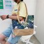 CCF527 Eco Friendly Reusable Canvas  Shopping Tote Bag Outdoor Beach Shoulder Bag Woman's Tote Zipped Closure Tote Bags