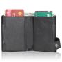 Ultrathin Rfid Function Pu Leather Metal Card Wallet Aluminium Card Holder Wallet