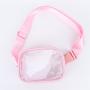 New Fashion Stock Custom Logo Outdoor Travel PVC Zipper Fanny Pack Crossbody Waterproof Waist Bag Clear Fanny Pack