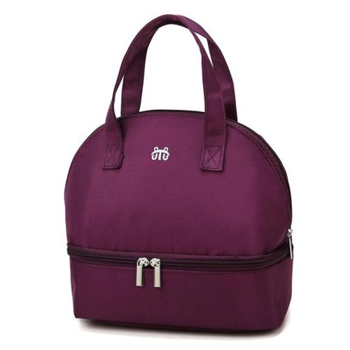 ZWY046 Daily Outdoor Travel Picnic Split Insulated Lunch Bag Simple Oxford Breastmilk Cooler Bag Portable Solid Color Handbag