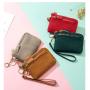 Fashion women coin purse leather mini wallet coin purse small wallet women zipper coin purse
