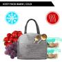 Gelory Simple Style Durable Insulated Leakproof Thermal Tote Lunch Bag For School Office Outside Picnic Polyester Lunch Bags