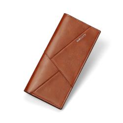 ZR463 RFID Men's Wallet Purse Trend Montage Horizontal Long Card Bag Open PU Business ID Wallet Card Holder Case Money Clip