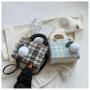 ZR301 Small Cloth Handheld Women's Bag 2023 New Fashion Versatile One Shoulder Crossbody Bag Checked Small Square Bag