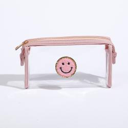 New Listing 7 colors Transparent Cosmetic Bag Waterproof PVC Toiletry Travel Storage Makeup Bag Clear Zippered Pouch