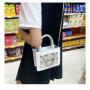 Custom PVC Transparent Window Women's Bag PU Tote Bag Zipper Single Shoulder Portable Niche Design Plus Logo