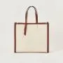 2021 New Arrival Simple Design Canvas Good  Quality Bag Lady Bag Vegan Leather Strap Tote Bag