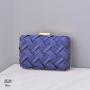 Weaving Cotton Cloth Banquet bags Girl Gradient Lock Buckle Party Wallet Handbags Retro Evening Bags For Women