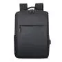 Simple dual-shoulder bag with USB charging for men, large-capacity casual business laptop backpack