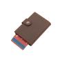 Wholesale genuine leather metal wallet credit card holder aluminium card holder smart wallet