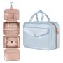 Custom Luxury Portable Folding Makeup Storage Organizer Stand Up Cosmetic Bags Large Hanging Travel Toiletry Bag