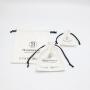 Custom Black Logo Printed Canvas Gift Makeup Pouch Luxury Skincare Dust Cosmetic Packaging Drawstring Bag
