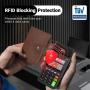 Custom Business Card Holder RFID Men Card Pop Up Wallets Genuine Leather Slim Thin Aluminum Wallet