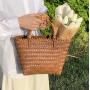 2023 Fashionable Summer Women's Bag New Style Winding Flow Weaving Large Capacity Bucket Bag Simple Straw Woven Women's Handbag