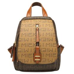 Student School Bag Business Travel Backpack 2024 Cross Border New Fashion Large Capacity Soft Leather PU Polyester Lady Backpack