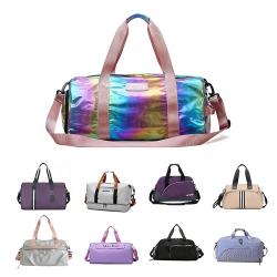 GELORY Customized Logo Durable Travel Duffel Bag Sports Gym Tote Bag with Shoe Compartment