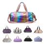GELORY Customized Logo Durable Travel Duffel Bag Sports Gym Tote Bag with Shoe Compartment