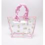2023 Popular Custom Logo Fashion Cute Girls Summer Beach Bag PVC Clear Tote Bags Clear Handbag Waterproof Beach Bag