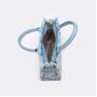 2024 Wholesale Customized Logo Denim Hand Bag For Women Luxury Jeans Leather Prismatic Ladies Handbag
