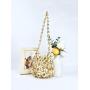 Small niche design hollowed out acrylic woven shoulder bag