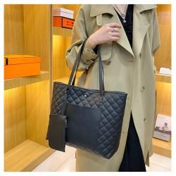 Gelory Custom Logo Large Capacity 2pcs Shoulder Bag High Quality Soft PU Leather Handbags for Women