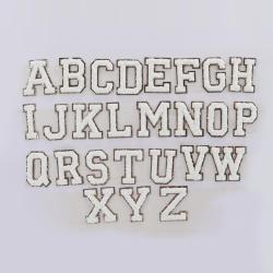 Self Adhesive Felt Glitter A-Z Chenile Letter Patches Sticker Slim Patches Custom Embroidery Full Set Alphabet Chenille Patch