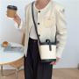 New Design Ladies Handbags PU Leather Joining Canvas Crossbody Bag Women Luxury Shoulder Bags Women's Small Hand Bucket Bags