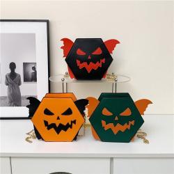 Funny Halloween Pumpkin Women's Bag Fashion Crossbody Bags Chain Custom shape Women's Bags