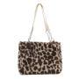 Fashion Leopard Plush Trend Chain Personality Hundred Simple Fashion Casual Bag Shoulder Bags for Women Tote Handbag Armpit Bags