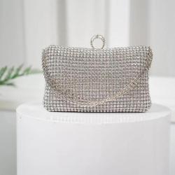 New fashion bling crystal rhinestone bag wedding full dress purse fashion shoulder gold clutch bags for women luxury evening bag