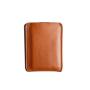 Slim genuine leather card holder front pocket pull tab card holder RFID feature