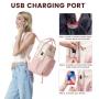 LOVEVOOK Fashion Travel Work Anti-theft Bag with Lock Laptop Backpack Purse College School Student Bookbag Women Travel Backpack