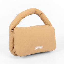 CHANGRONG Custom lightweight Nylon puffer tote bag women sotf quilted padding handbag bag custom logo
